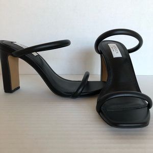 Steven New Black Strap Heels Jacee style 6.5